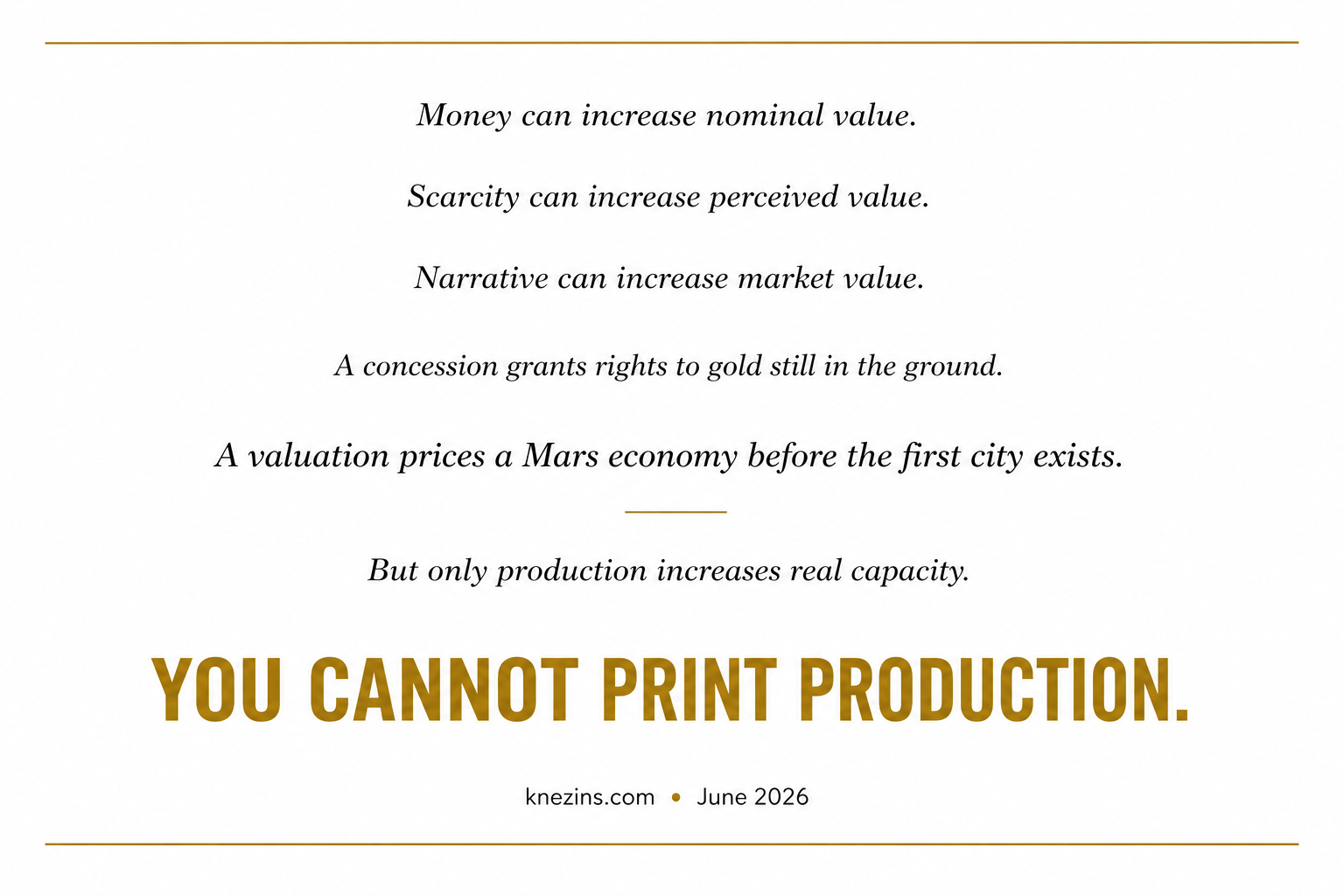 You Cannot Print Production